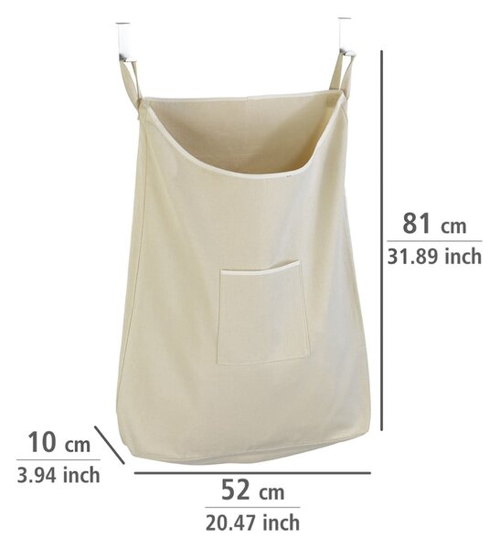 Beżowy wiszący kosz na pranie Wenko Door Laundry, 65 l
