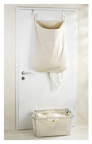 Beżowy wiszący kosz na pranie Wenko Door Laundry, 65 l