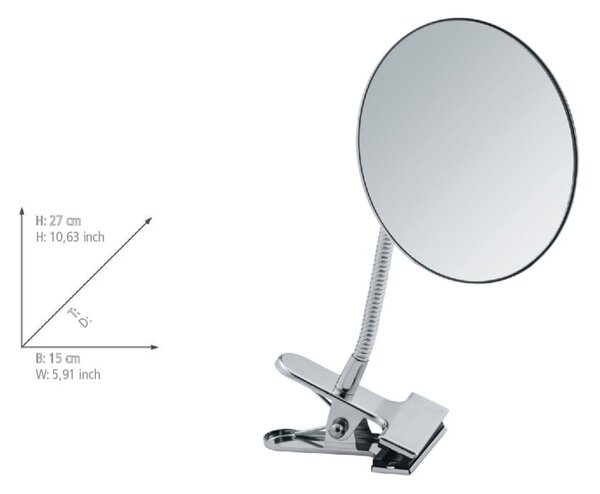 Lustro powiększające (5x) kosmetyczne ø 15 cm Clip – Wenko