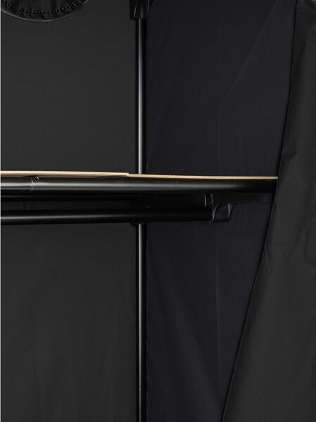 Czarna szafka materiałowa Wenko, 160x50x75 cm