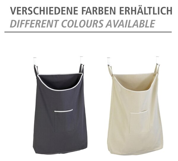 Szary wiszący kosz na pranie Wenko Door Laundry, 65 l