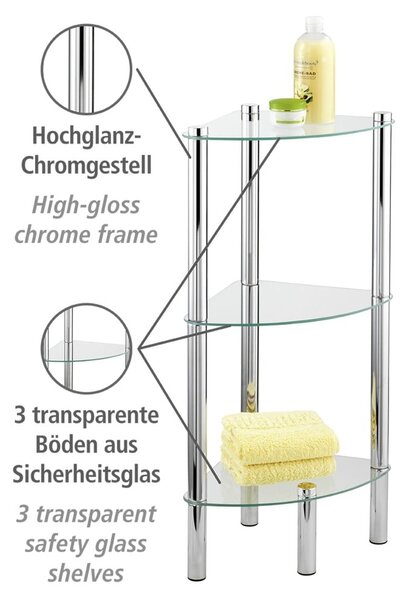 Szafka narożna z 3 półkami Wenko Corner