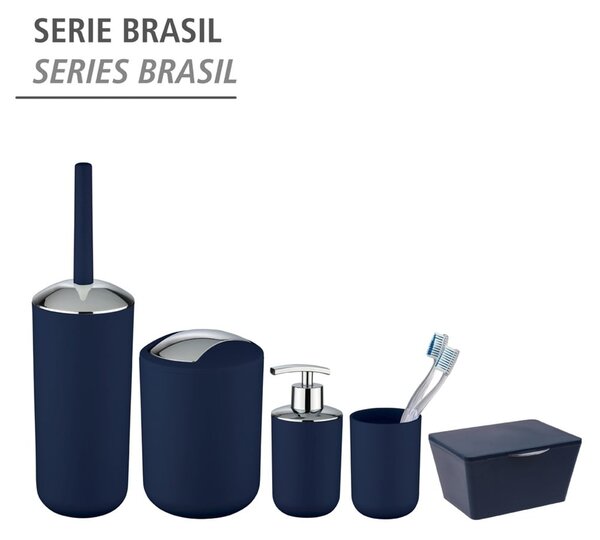 Granatowa szczotka do WC Wenko Brasil