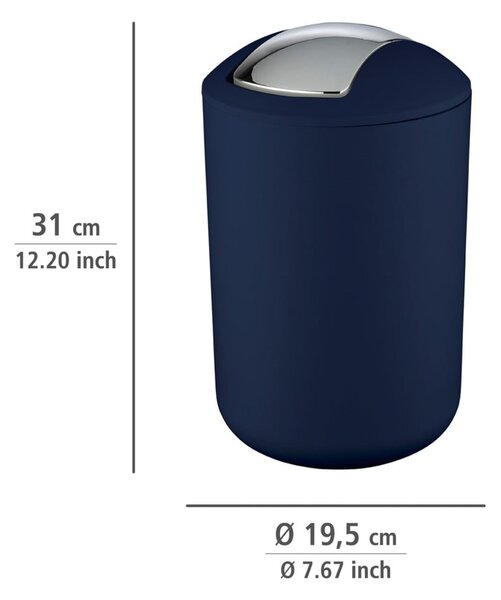 Granatowy kosz na śmieci Wenko Brasil Dark Blue L