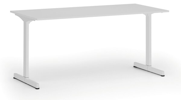 Biurko PRIMO BETA, 160x80 cm, biała podstawa, biały