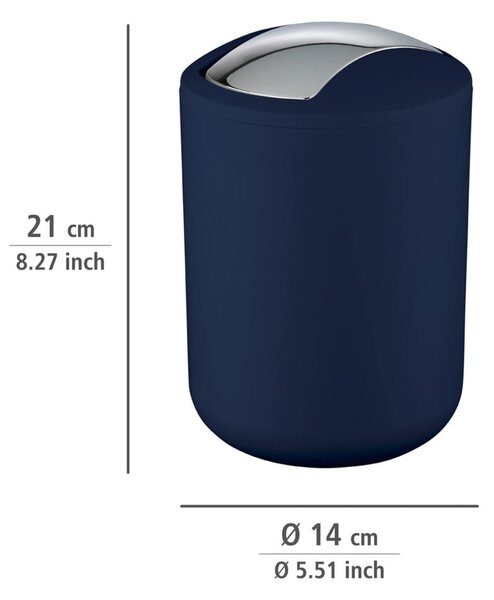 Granatowy kosz na śmieci Wenko Brasil Dark Blue S