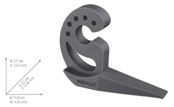 Ciemnoszary stoper do drzwi i okien Wenko Multi-STOP®