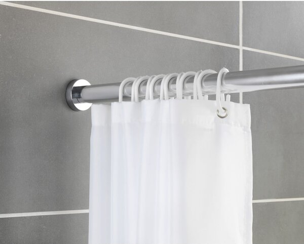 Drążek teleskopowy w kolorze srebra do łazienki Wenko Luz, dł. 110-185 cm