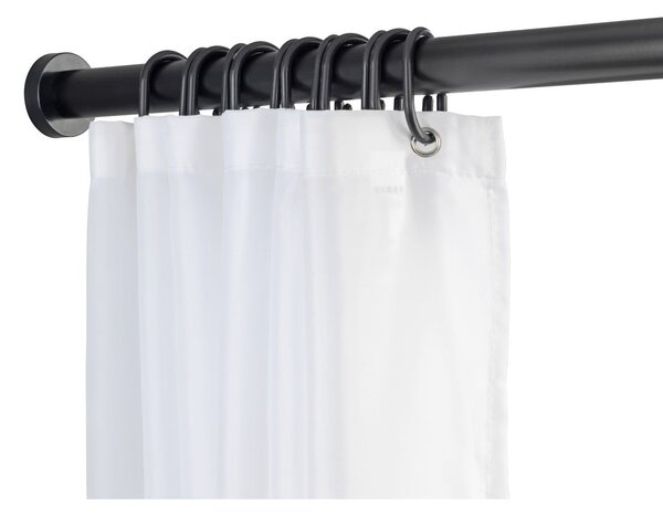Czarny drążek teleskopowy do łazienki Wenko Luz, dł. 110-185 cm