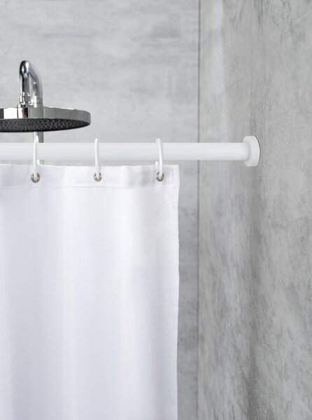 Biały drążek teleskopowy do łazienki Wenko Luz, dł. 70-115 cm
