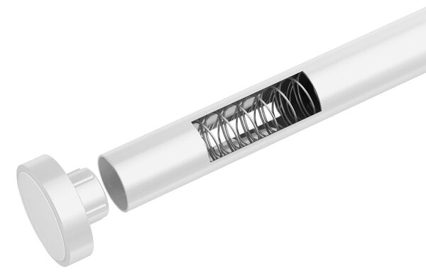 Biały drążek teleskopowy do łazienki Wenko Luz, dł. 70-115 cm