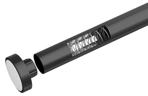 Czarny drążek teleskopowy do łazienki Wenko Luz, dł. 70-115 cm