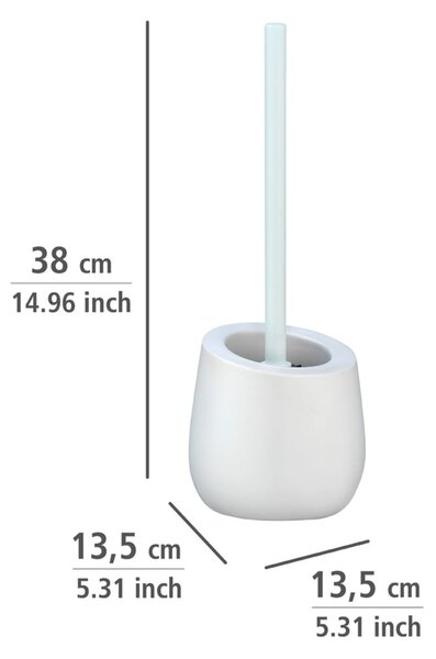 Biała ceramiczna szczotka do WC Wenko Badi