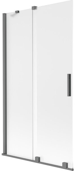 Mexen Velar parawan nawannowy 2-skrzydłowy rozsuwany 100 x 150 cm, szron, gun metal - 896-100-000-31-95
