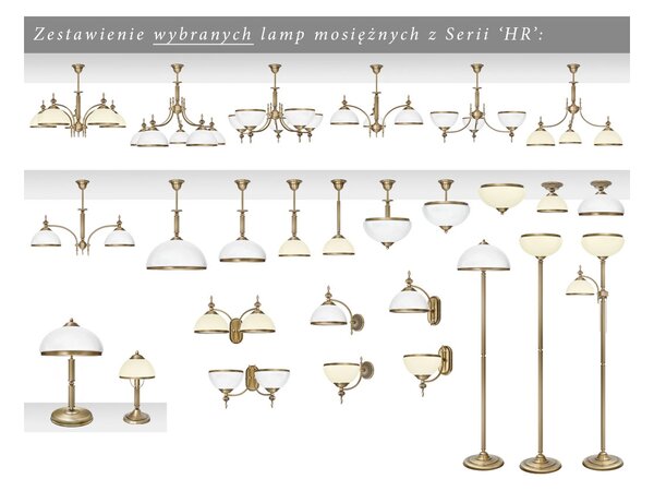 Lampa sufitowa z mosiądzu HR-S1E