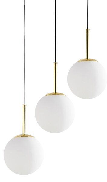 NOWOCZESNA POTRÓJNA LAMPA KLASYCZNE ZŁOTO FREDICA W3