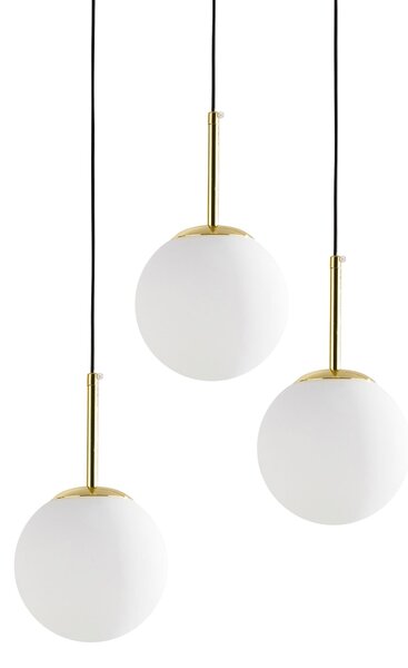 NOWOCZESNA POTRÓJNA LAMPA KLASYCZNE ZŁOTO FREDICA W3