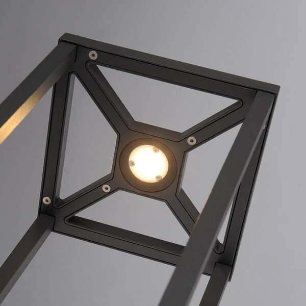 Lampa ogrodowa stojąca Lealan Lucande, czarny, aluminium, nowoczesny