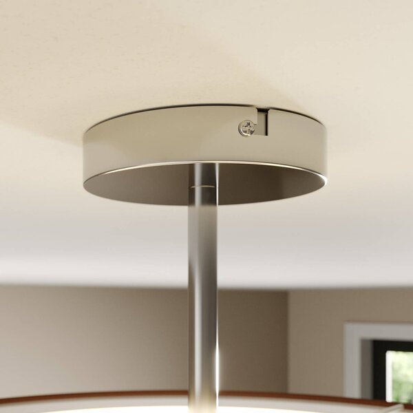 Lampa sufitowa Pikka Lindby, możliwość ściemniania, brązowy / rdzawy, salon / jadalnia, tkanina / materiał / jedwab, nowoczesny