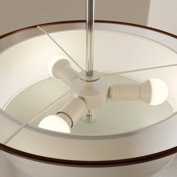 Lampa sufitowa Pikka Lindby, możliwość ściemniania, brązowy / rdzawy, salon / jadalnia, tkanina / materiał / jedwab, nowoczesny
