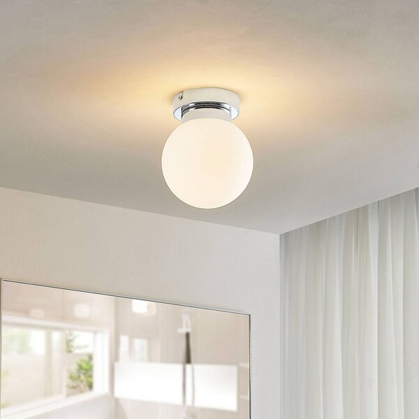 Lampa sufitowa Tavino Lindby, możliwość ściemniania, chromowy / srebrny, salon / jadalnia, metal, nowoczesny
