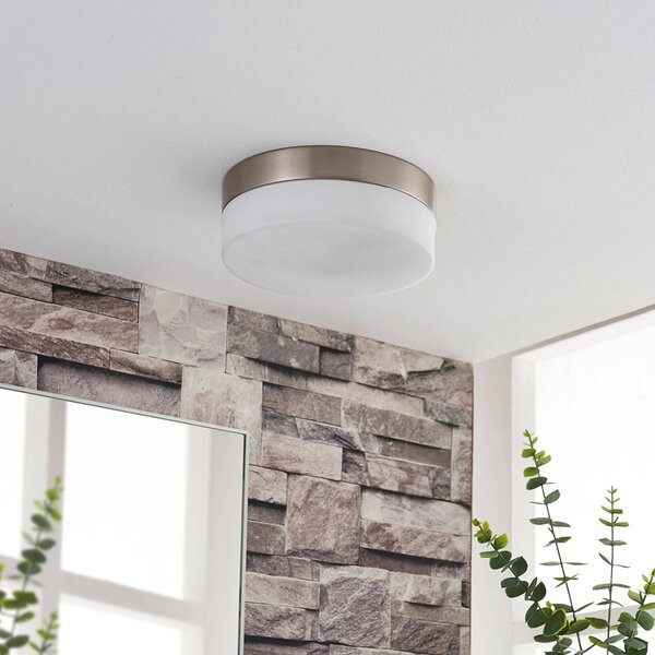 Lampa sufitowa Amilia Lindby, możliwość ściemniania, łazienka, szkło, nowoczesny