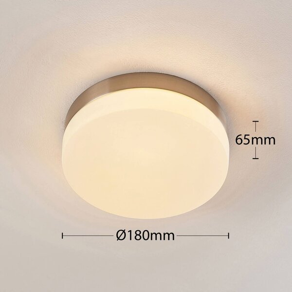 Lampa sufitowa Amilia Lindby, możliwość ściemniania, łazienka, szkło, nowoczesny