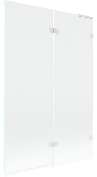 Mexen Lunar L parawan nawannowy 2-skrzydłowy prawy 120 x 150 cm, transparent, biały - 897L-120-100-20-00-P
