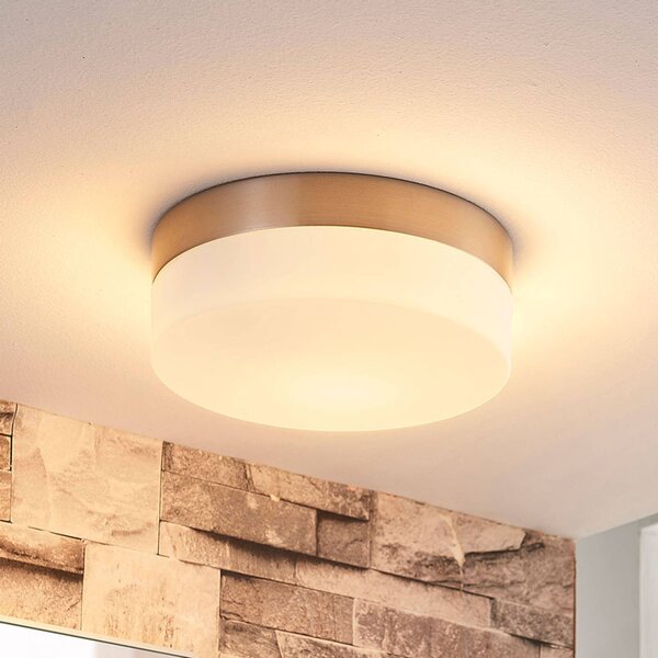 Lampa sufitowa Amilia Lindby, możliwość ściemniania, łazienka, szkło, nowoczesny