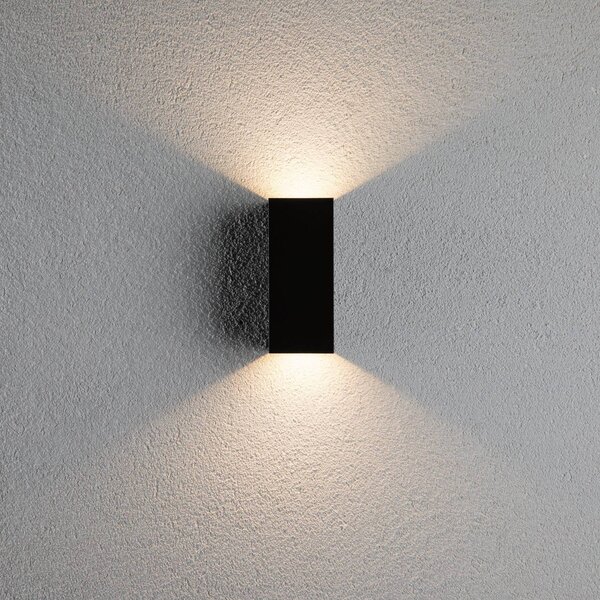 Paulmann Kinkiet zewnętrzny LED Flame, czarny, aluminium, nowoczesny