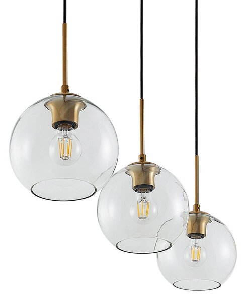 Lampa wisząca Grady Lindby, możliwość ściemniania, mosiężny / złoty, salon / jadalnia, metal, nowoczesny