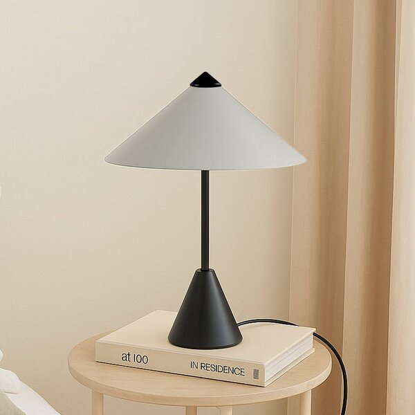 Lampa stołowa Norvik Lindby, czarny, salon / jadalnia, metal, nowoczesny