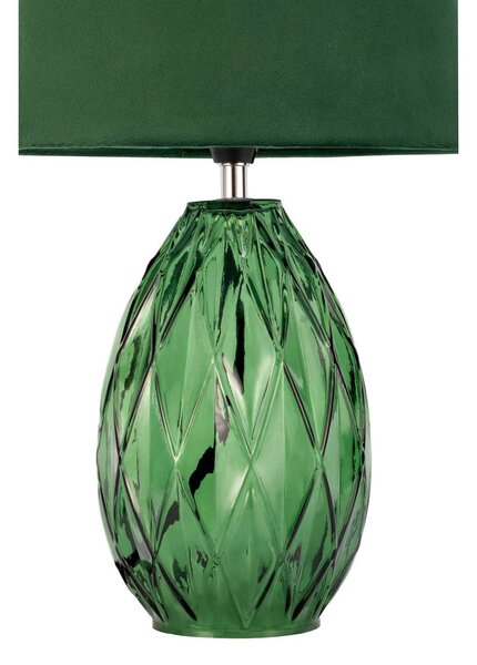 Pauleen Lampa stołowa Crystal Velvet, zielony, salon / jadalnia, szkło, nowoczesny