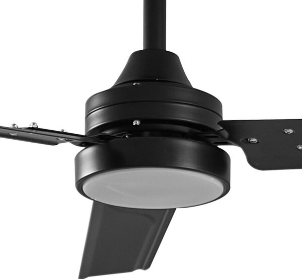 Wentylator sufitowy LED Lindby Aerallo, czarny, CCT, cichy Aerallo, czarny, salon / jadalnia, metal, nowoczesny