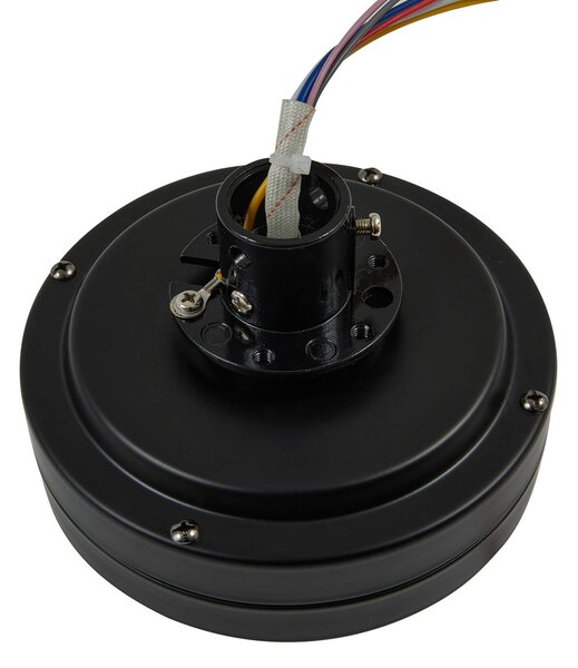 Wentylator sufitowy LED Lindby Aerallo, czarny, CCT, cichy Aerallo, czarny, salon / jadalnia, metal, nowoczesny