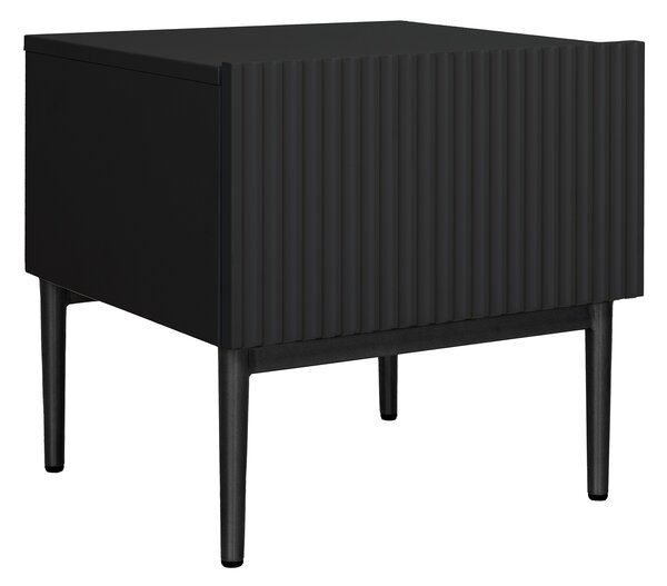 Zestaw szafek nocnych Nicole 46 cm - czarny / czarne nóżki