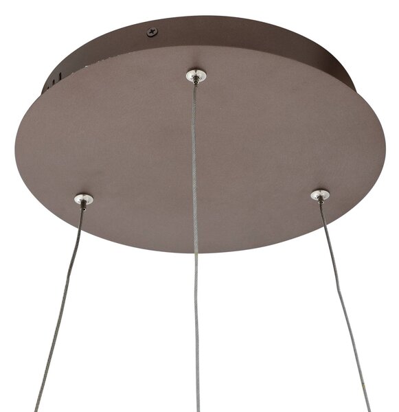 Inteligentna lampa wisząca Yonam Lucande, możliwość ściemniania, brązowy / rdzawy, salon / jadalnia, aluminium, nowoczesny