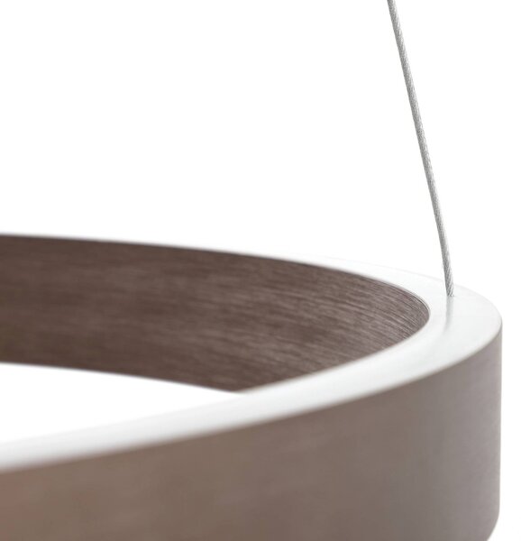 Inteligentna lampa wisząca Yonam Lucande, możliwość ściemniania, brązowy / rdzawy, salon / jadalnia, aluminium, nowoczesny