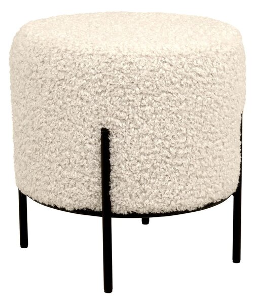 Kremowy puf z imitacji futra Alford – House Nordic