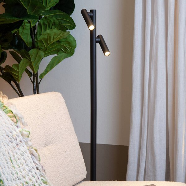 Lucide Lampa stojąca LED Antrim, możliwość ściemniania, czarny, salon / jadalnia, aluminium, nowoczesny