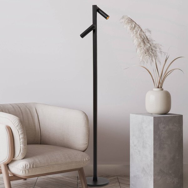 Lucide Lampa stojąca LED Antrim, możliwość ściemniania, czarny, salon / jadalnia, aluminium, nowoczesny