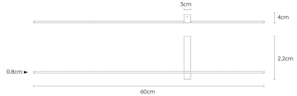 Lucide Kinkiet LED Segin, wysokość 60 cm, 6W, czarny, aluminium