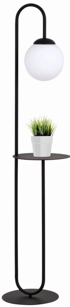 Lampa stojąca podłogowa ze stolikiem Emibig 1xE14 10W BARI czarna 1235/LP1