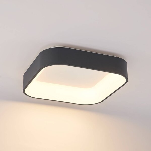 Lampa sufitowa LED Aleksi Arcchio, możliwość ściemniania, czarny, kuchnia, metal, nowoczesny
