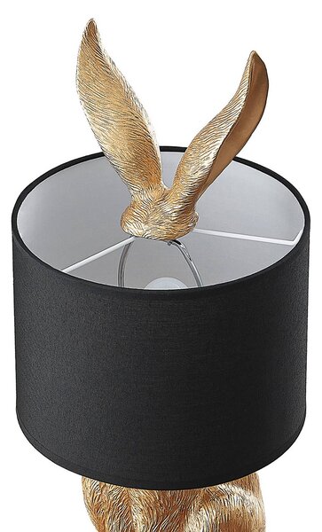 Lampa stołowa Lorentina Lindby, czarny, salon / jadalnia, tkanina / materiał / jedwab, design