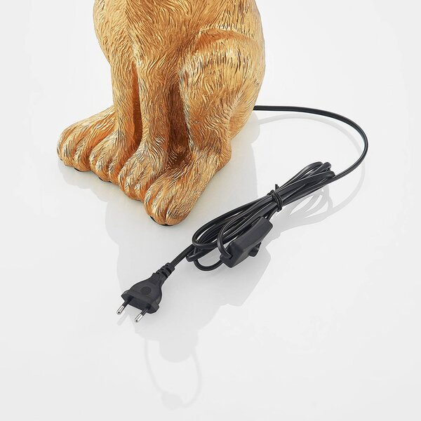 Lampa stołowa Lorentina Lindby, czarny, salon / jadalnia, tkanina / materiał / jedwab, design