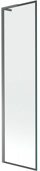 Mexen Next L parawan nawannowy 1-skrzydłowy 50 x 150 cm, czarna ramka, gun metal - 895-050-000-03-70-95