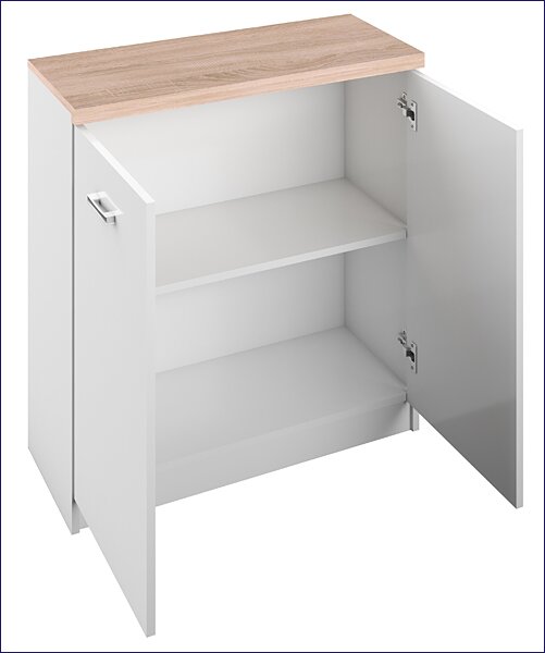 Biała komoda z półkami L2-F68