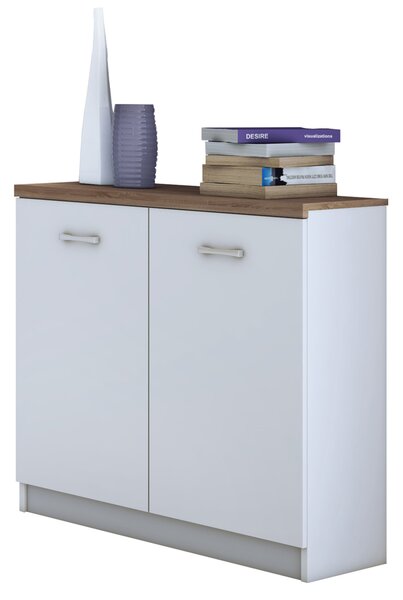 Biała komoda z półkami L2-F68