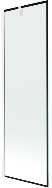 Mexen Next parawan nawannowy 1-skrzydłowy 60 x 150 cm, czarna ramka, biały - 895-060-000-00-70-20